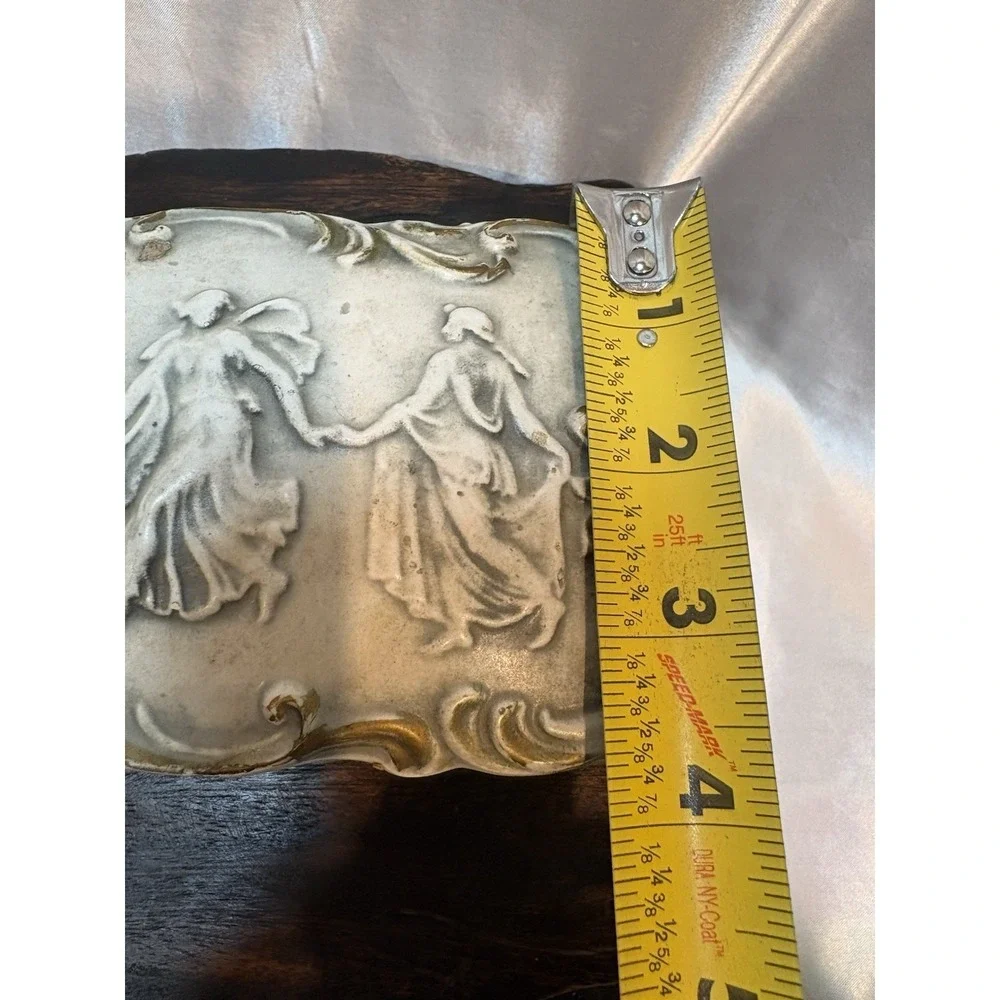 French Bisque Porcelain Trinket Cigarette dresser Box Late 1800s